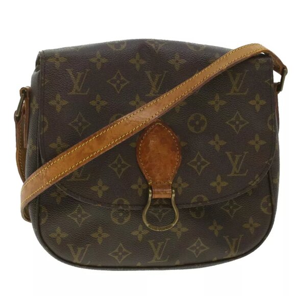 LOUIS VUITTON Monogram Saint Cloud GM Shoulder Bag M51242 LV Auth 37175 - Picture 1 of 16
